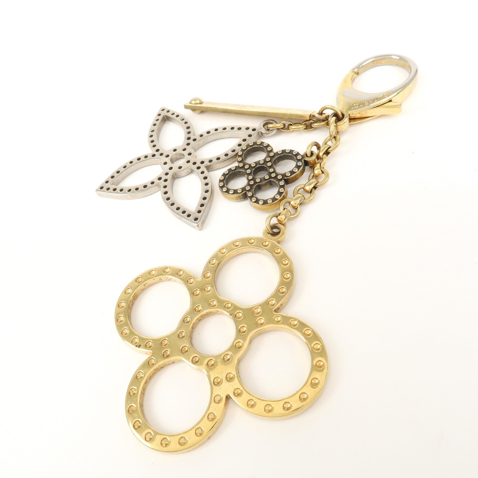 Louis Vuitton Monogram Bijoux Sac Tapage Bag Charm Gold M66350