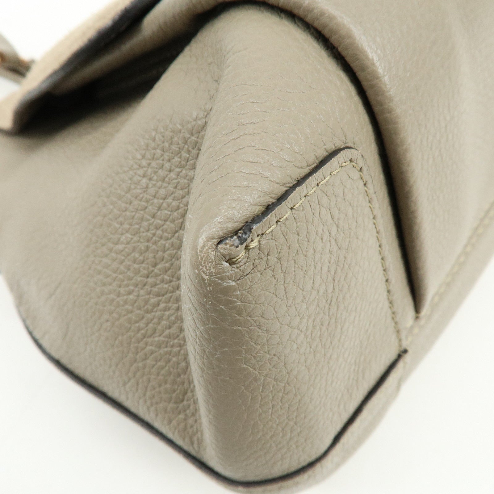 Chloe See By Chloe Leather Suede 2Way Bag Shoulder Bag Beige