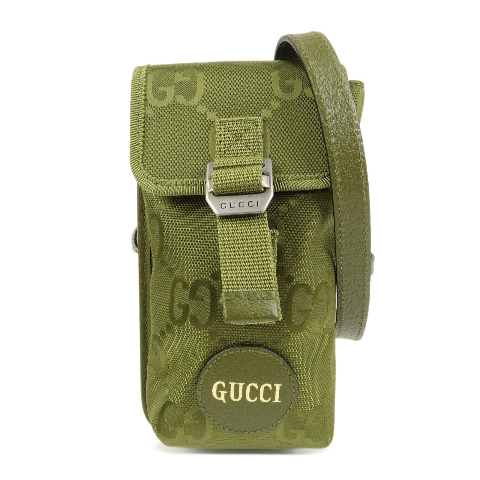GUCCI Off The Grid Nylon Shoulder Bag Crossbody Bag Green 696018