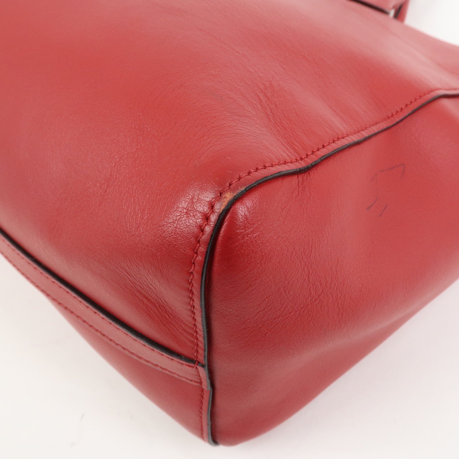 PRADA Logo Leather 2Way Bag Tote Bag Hand Bag Shoulder Bag 1BG041