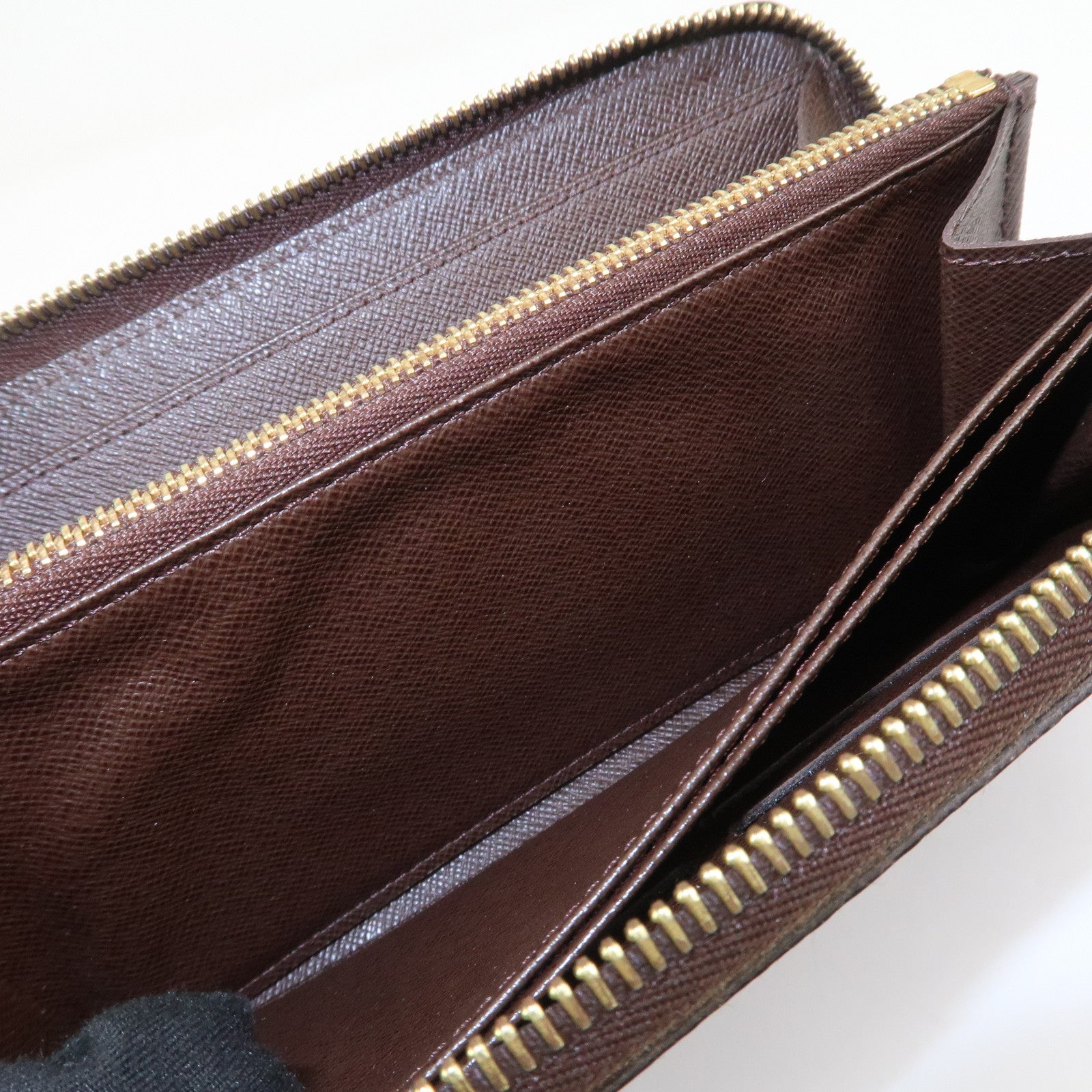 Louis Vuitton Damier Round Zippy Wallet Old Style Brown N60015