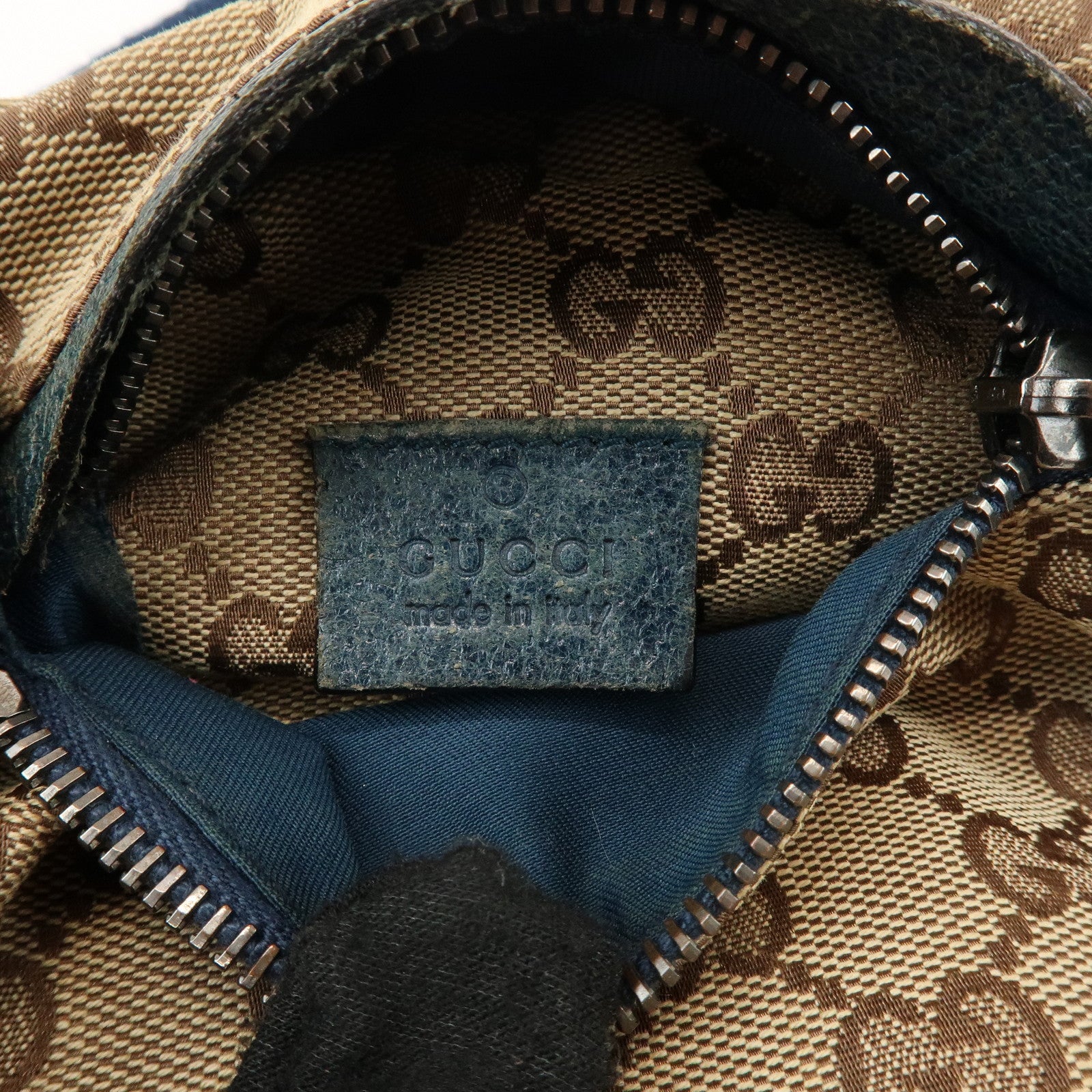 GUCCI Sherry GG Canvas Leather Waist Bag Crossbody Bag Beige 28566