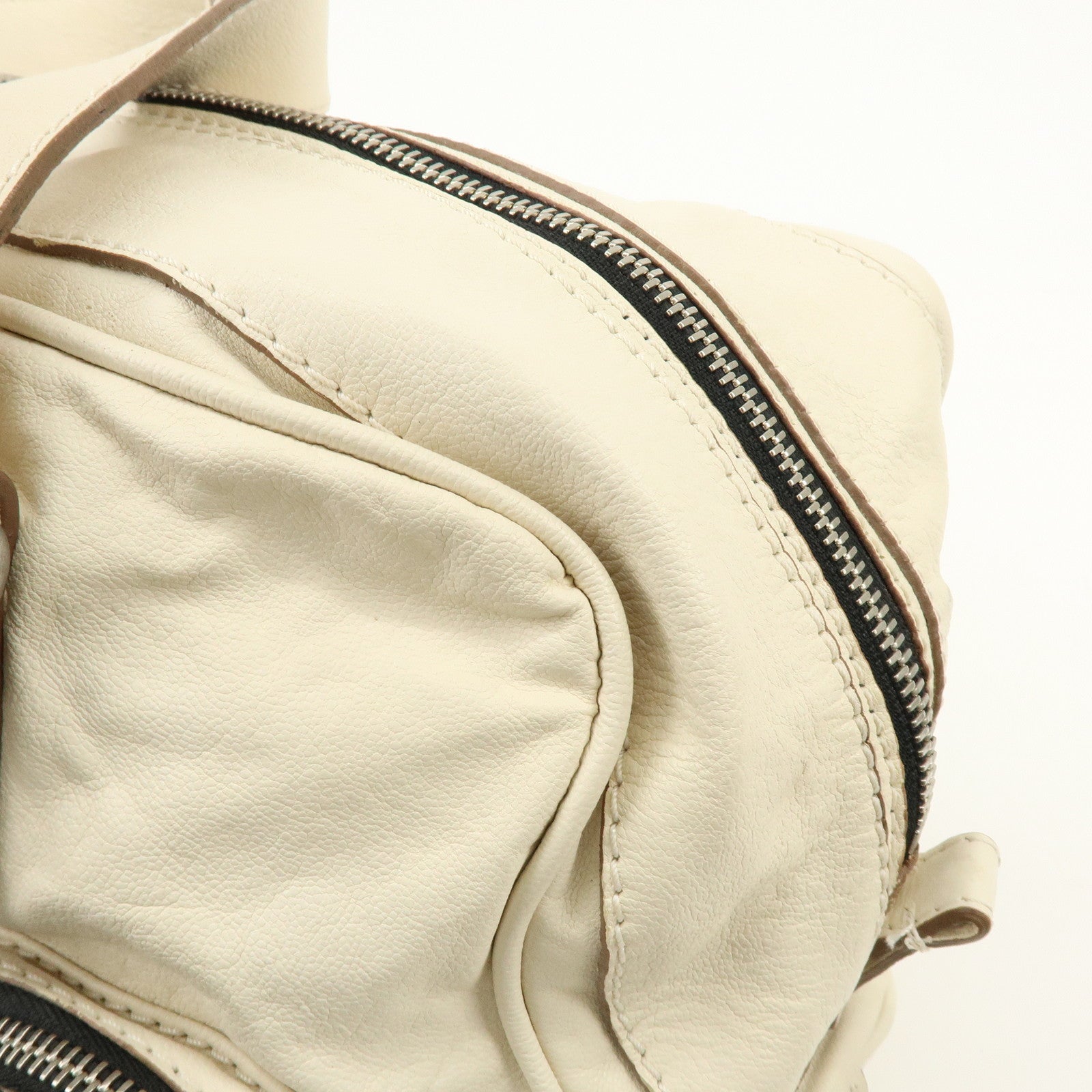 Chloe Betty Leather Shoulder Bag Satchel Bag Ivory