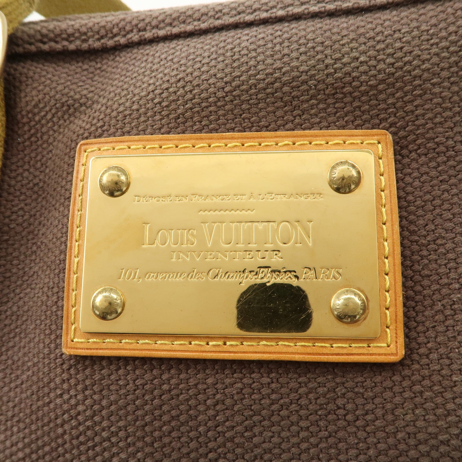 Louis Vuitton Antigua Cabas MM Tote Bag Shoulder Bag Brown M40086