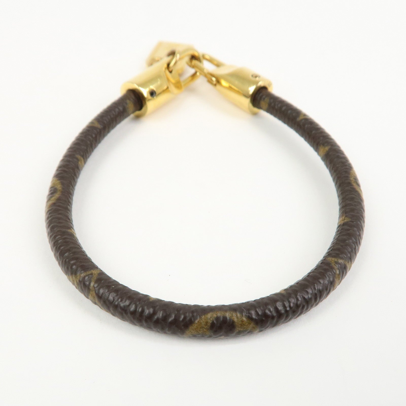 Louis Vuitton Monogram Bracelet Lock It Brown M6605