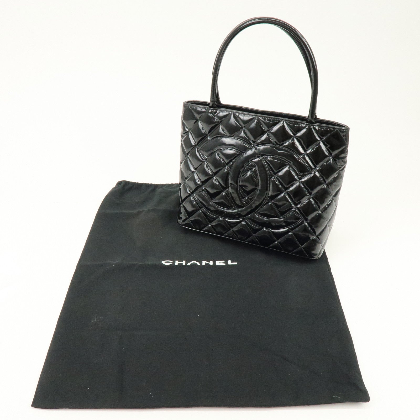 CHANEL Matelasse COCO Mark Medallion Tote Bag Hand Bag A01804