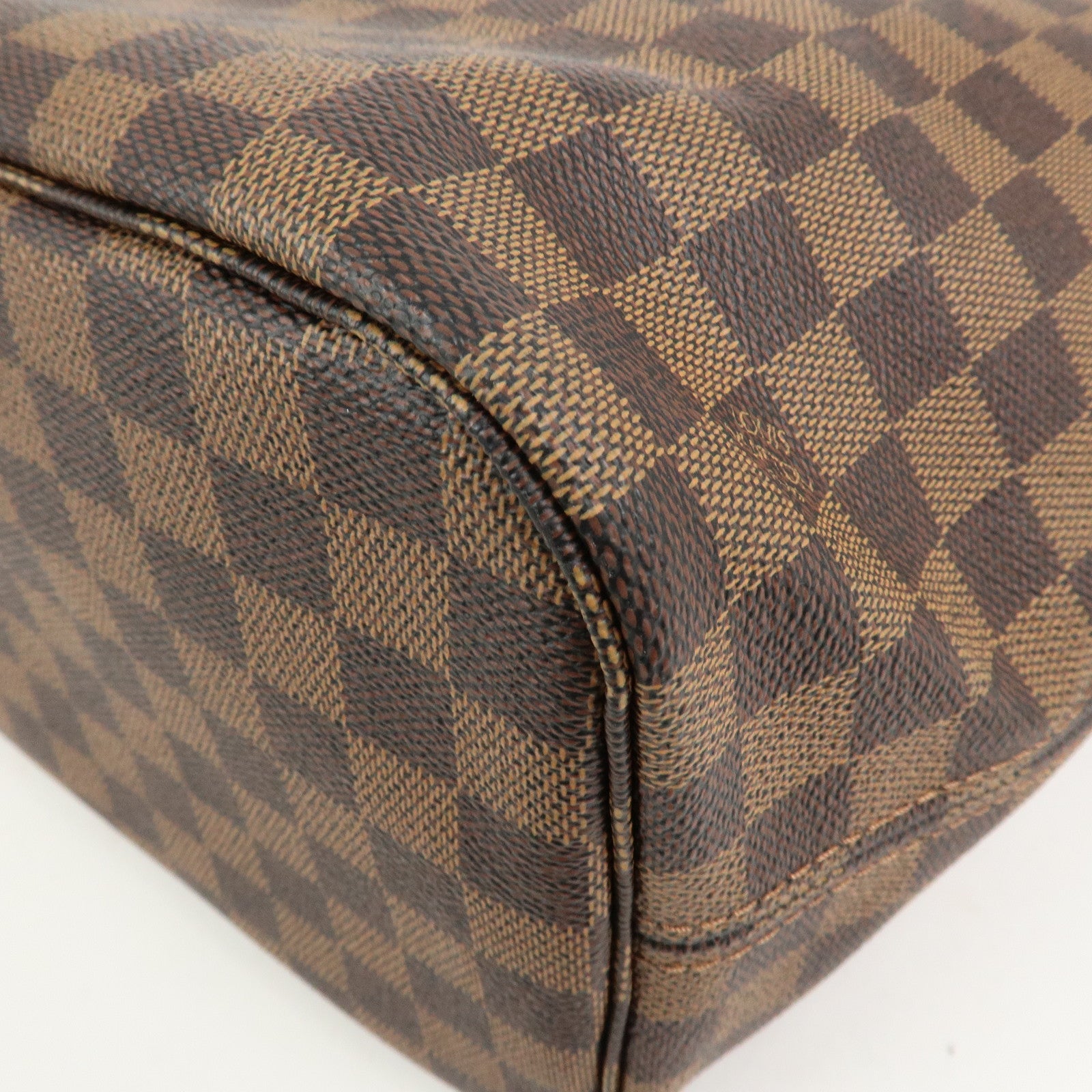 Louis Vuitton Damier Ebene Neverfull MM Tote Bag Cerise N41358