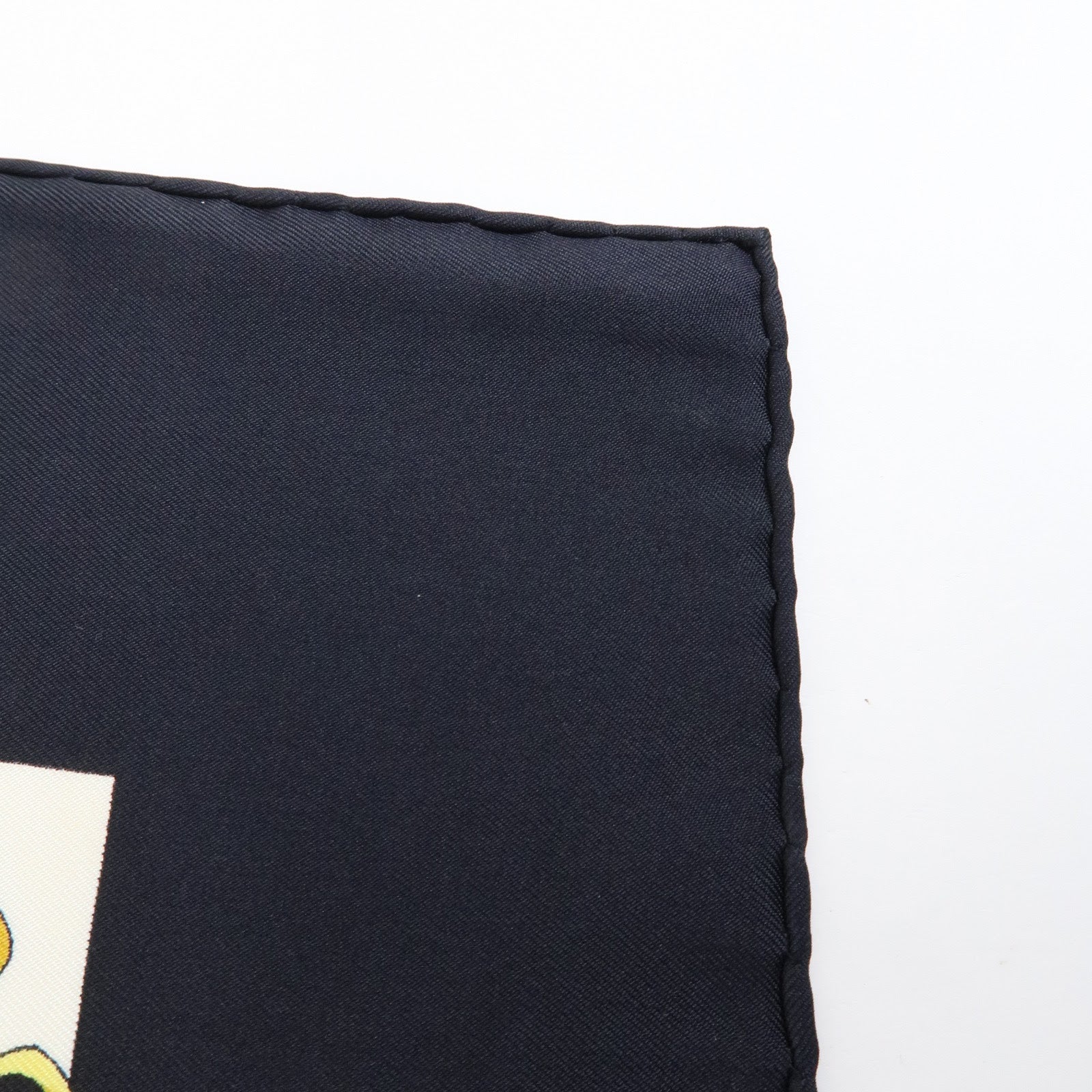 HERMES Carre 90 Silk100% Scarf L'Entente Cordiale Black White Green