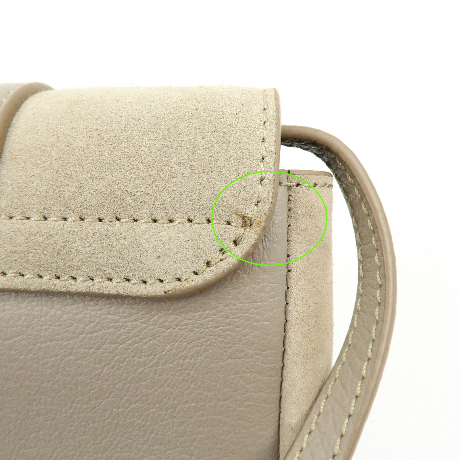 Chloe See By Chloe Hana Suede Leather Shoulder Crossbody Bag Greige