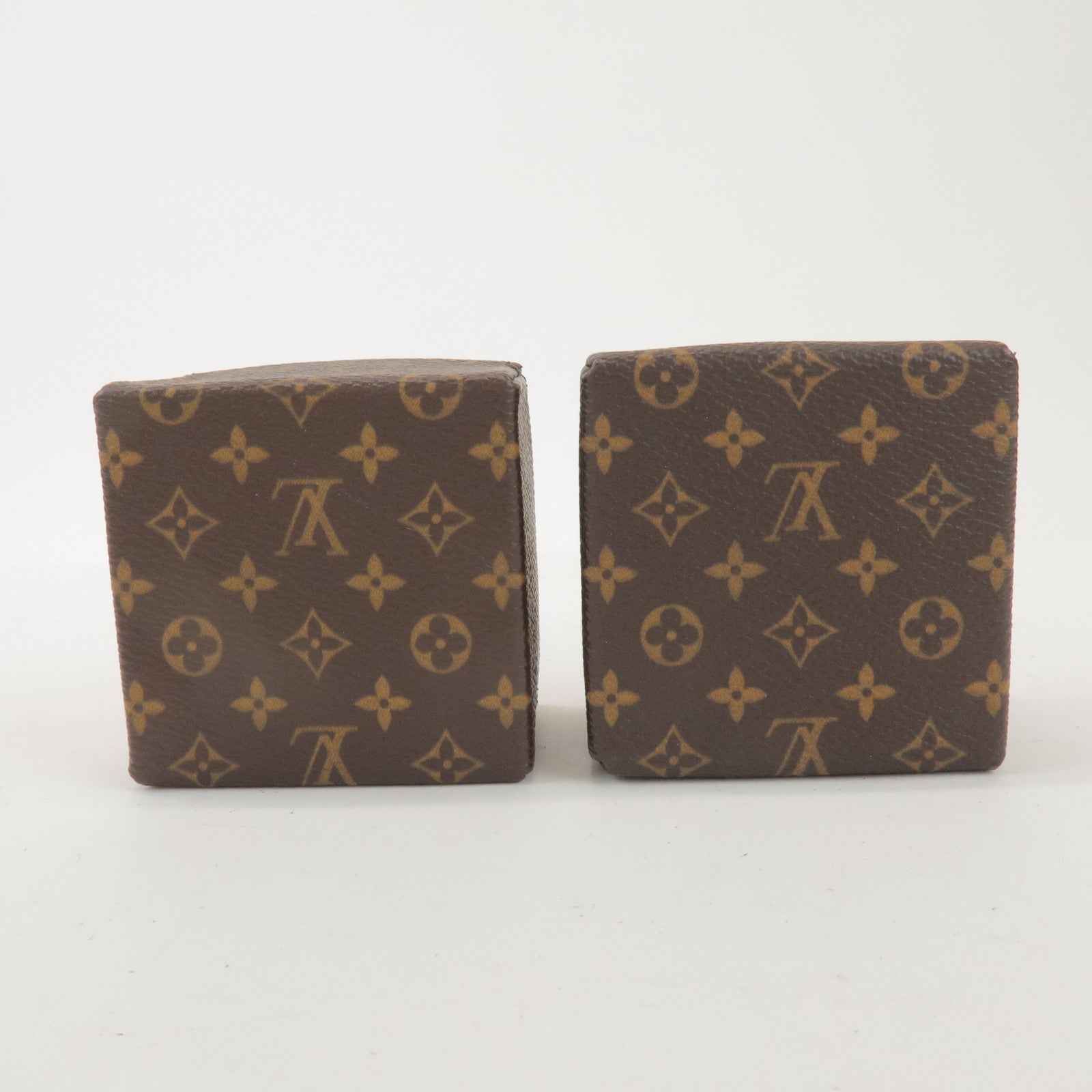 Louis Vuitton Monogram Set of 2 Ring Case Jewelry Case Brown