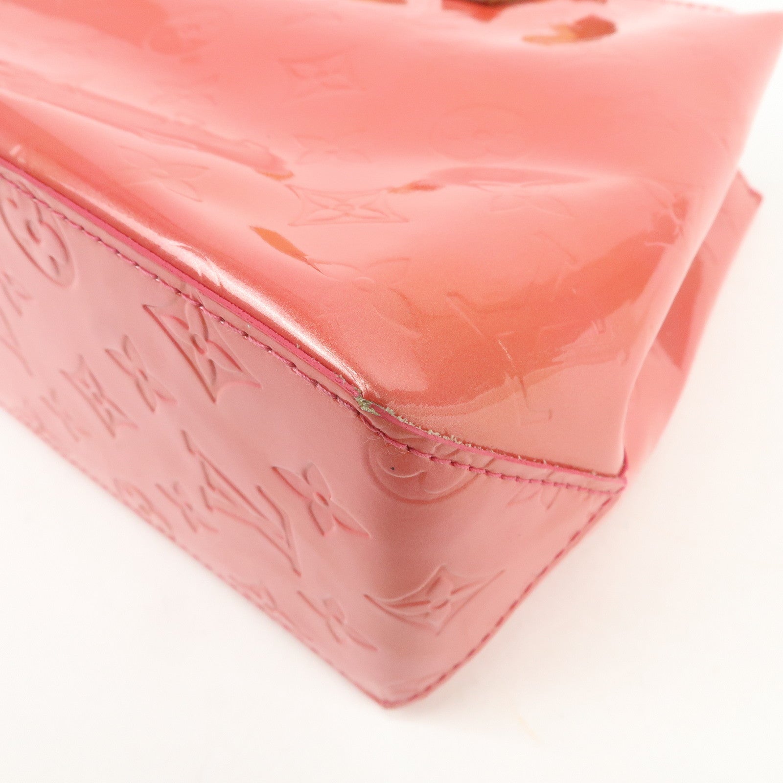 Louis Vuitton Monogram Vernis Lead PM Hand Bag Framboise M9132F