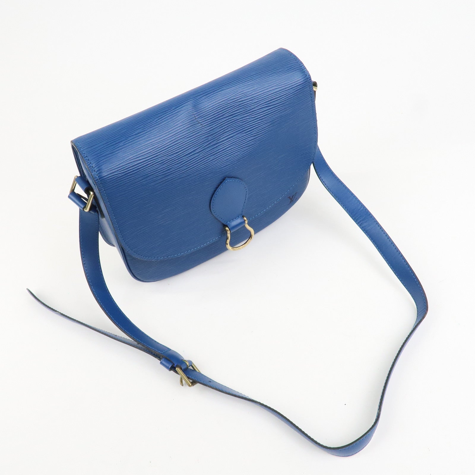 Louis Vuitton Epi Saint Cloud Shoulder Bag Toledo Blue M52195