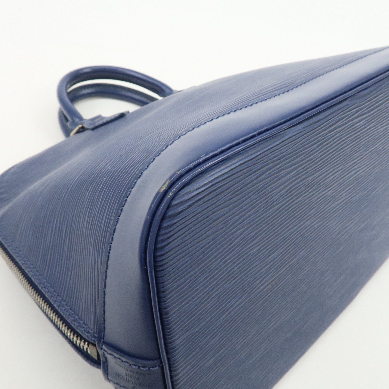 Louis Vuitton Epi Leather Alma PM Hand Bag Myrtille Blue M5214G