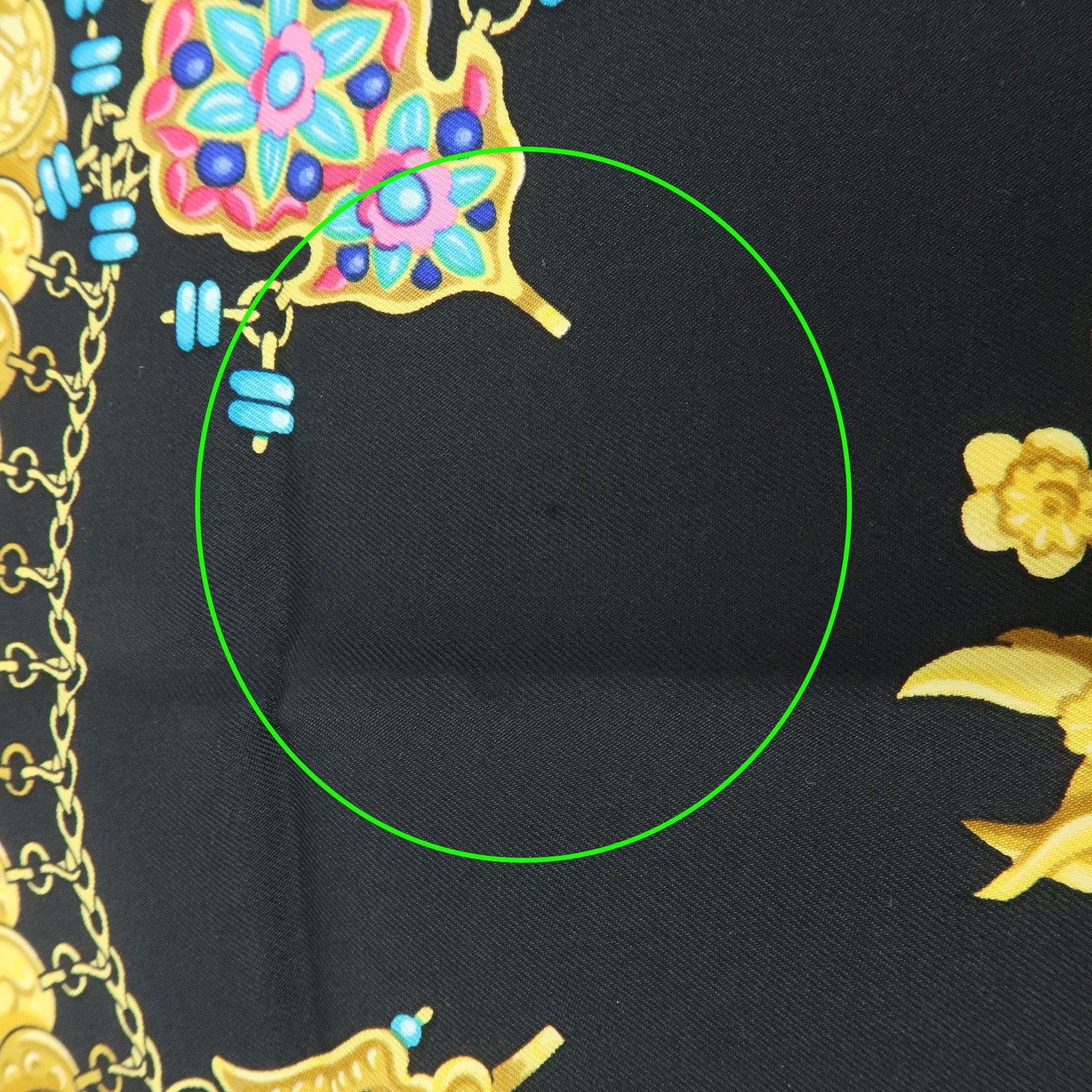 HERMES Carre 90 Silk 100 % Scarf  KOSMIMA Black Yellow