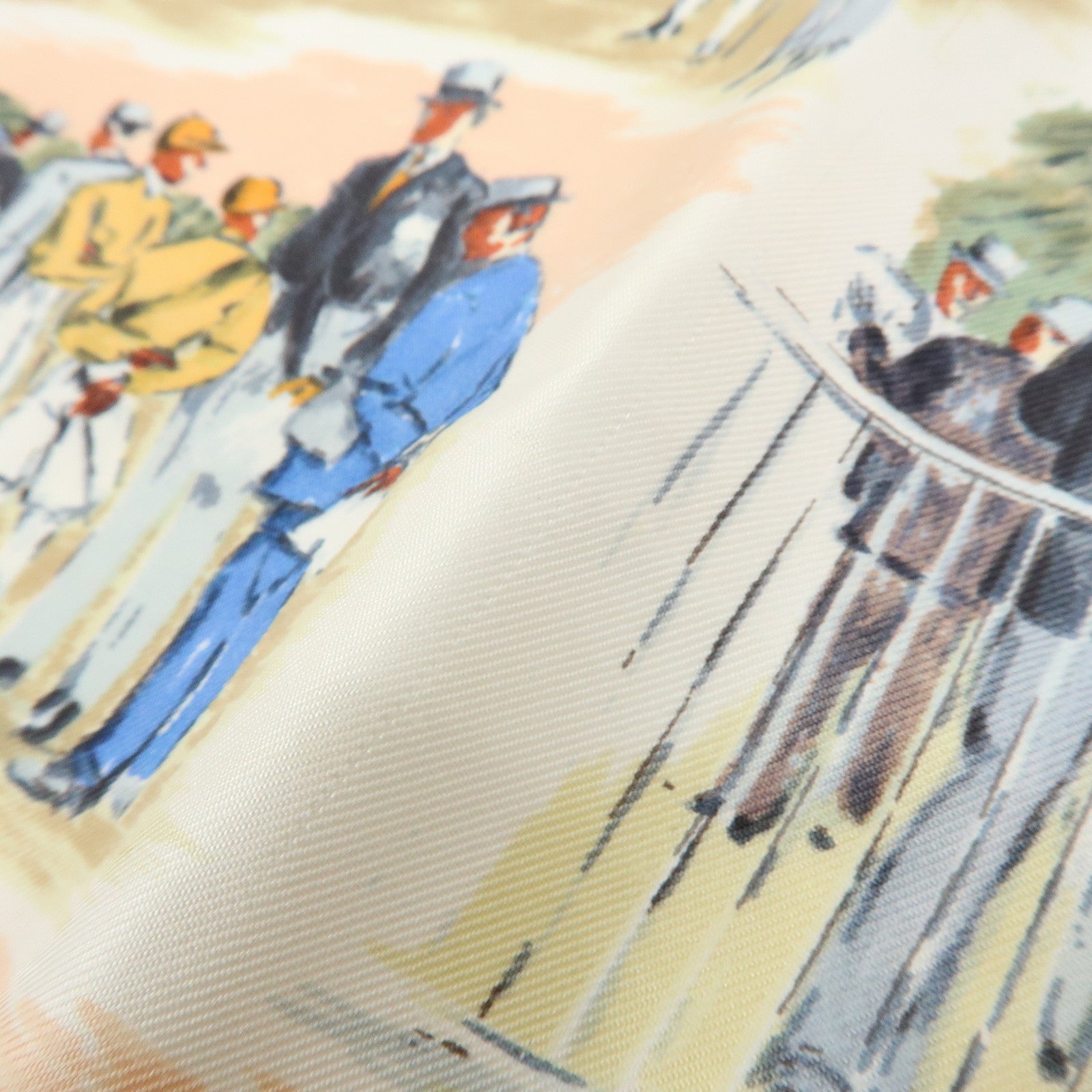 HERMES Carre 45 Carre 70 Set of 2 Silk Scarf CHANTILLY GAUCHO PAR