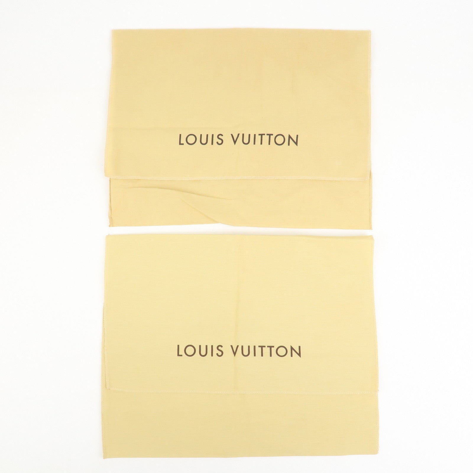 Louis Vuitton Set of 17 Dust Bag Storage Bag Flap Drawstring Beige