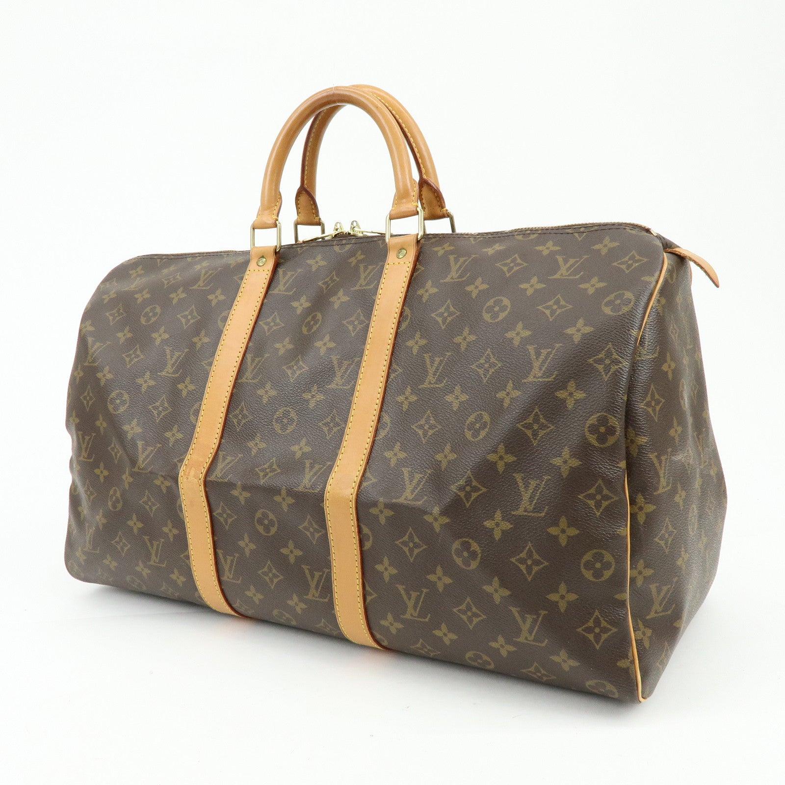 Louis Vuitton Monogram Keep All 50 Boston Bag Brown M41426