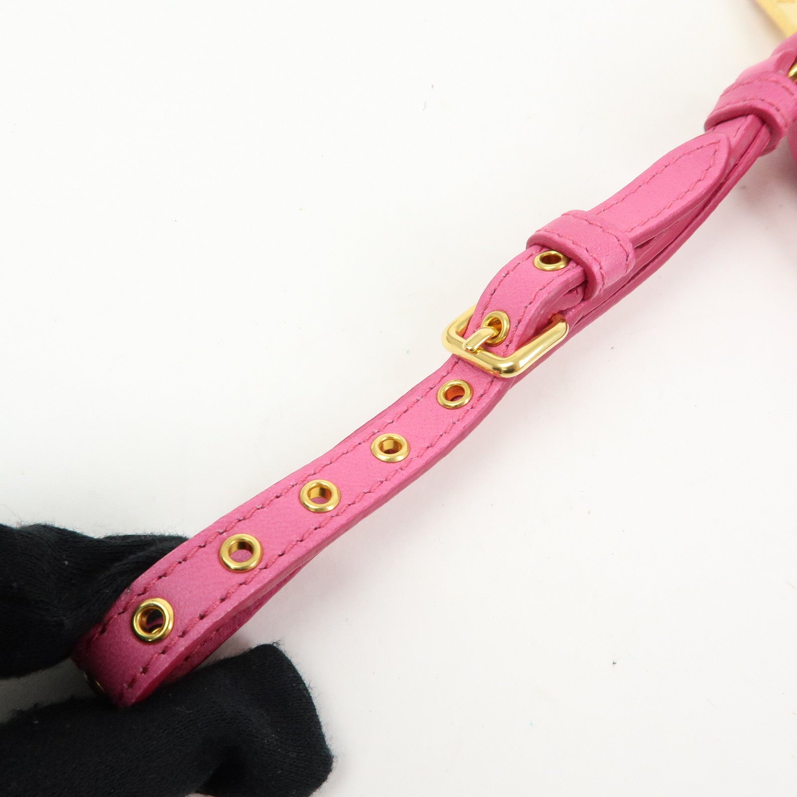 MIU MIU Matelasse Nappa Leather Clutch Bag Pouch Pink 5N1811