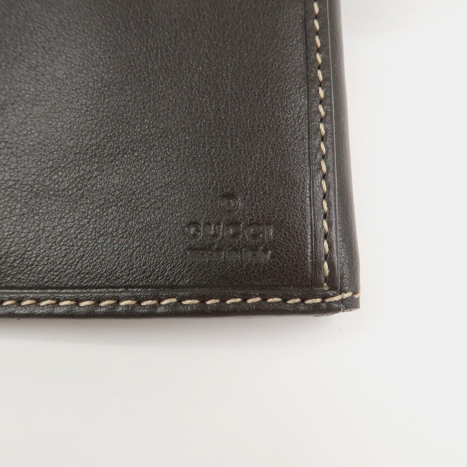 GUCCI Lovely Heart GG Canvas Bi-fold Long Wallet Beige Brown 203550