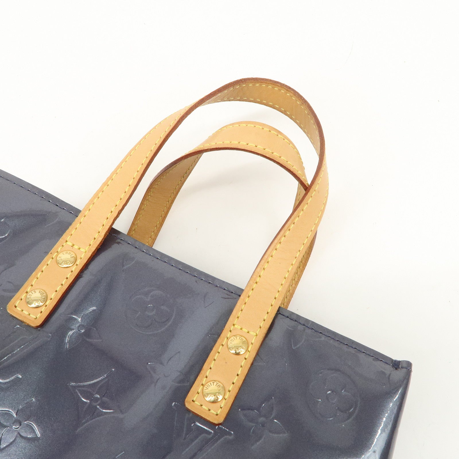 Louis Vuitton Monogram Vernis Lead PM Hand Bag Indigo M91335