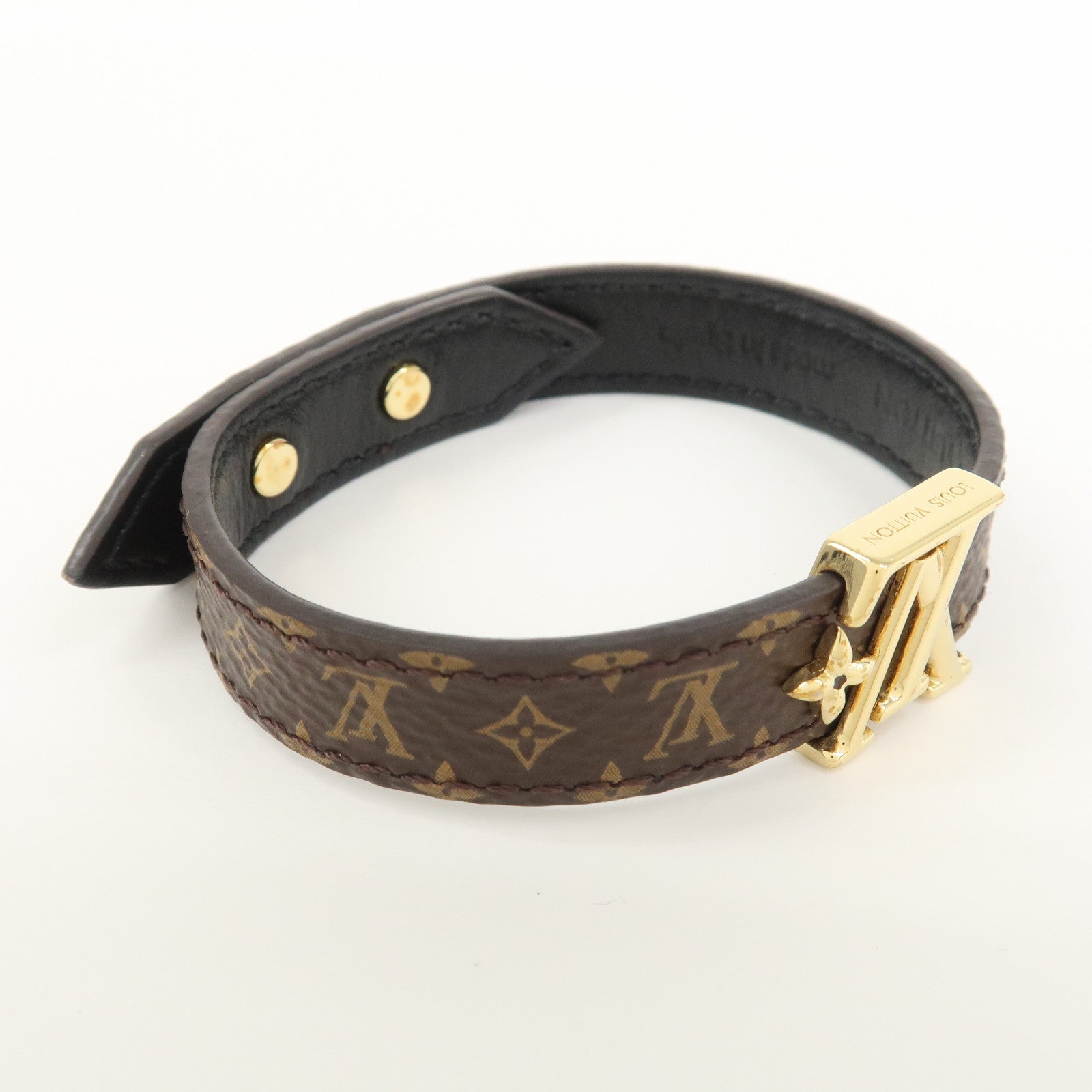 Louis Vuitton Monogram LV Iconic Bracelet Brown M8526