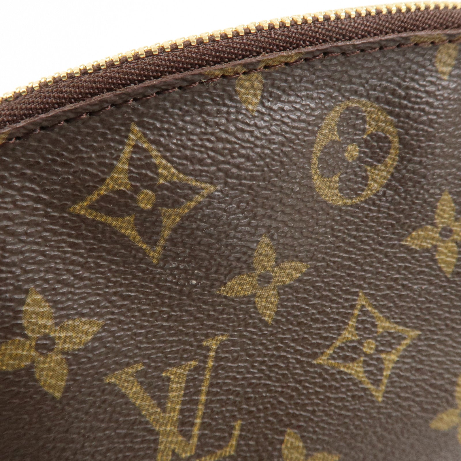 Louis Vuitton Monogram Canvas Pochette Cosmetic Pouch Brown M47515