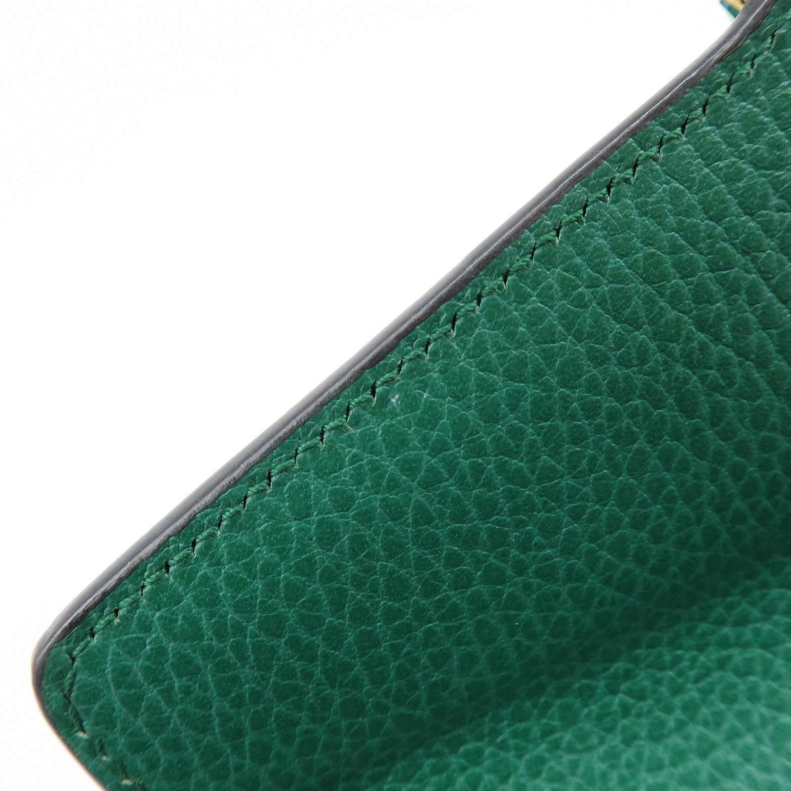 GUCCI Dionysus Leather Chain Shoulder Bag Wallet Green 401231