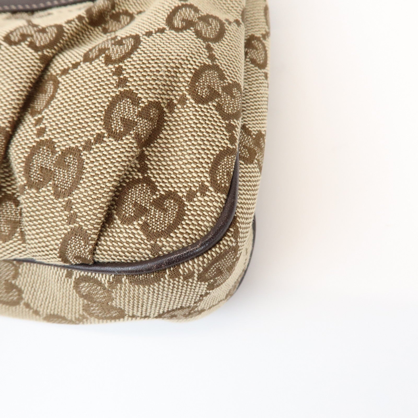 GUCCI Lovely Heart GG Canvas Leather Hand Bag Shoulder Bag 245938