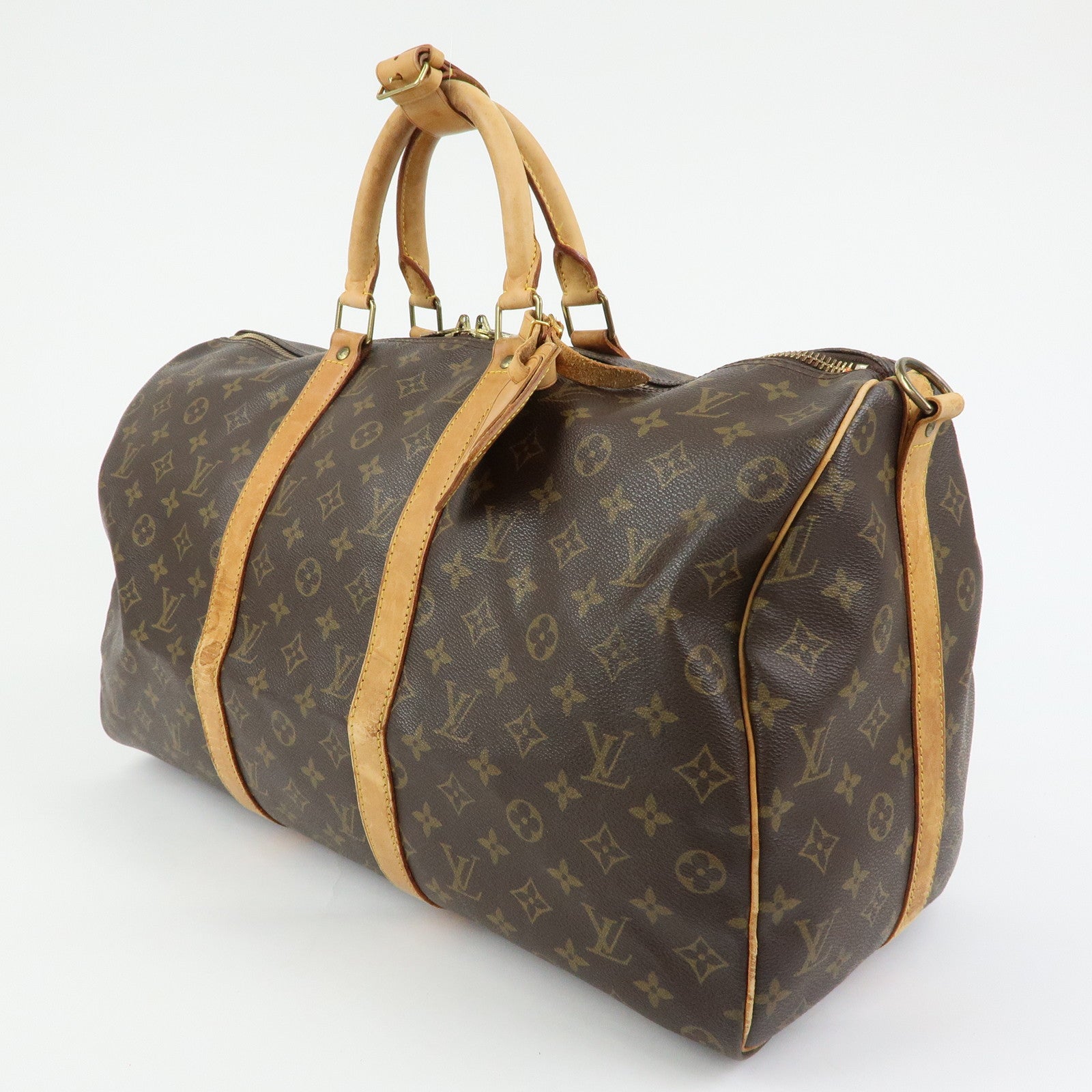 Louis Vuitton Monogram Keep All Bandouliere 50 Boston Bag M41416
