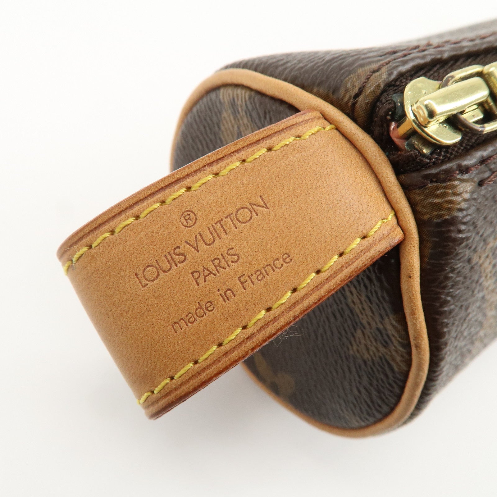 Louis Vuitton Monogram Trousse Ronde Pen Case Brown M47630