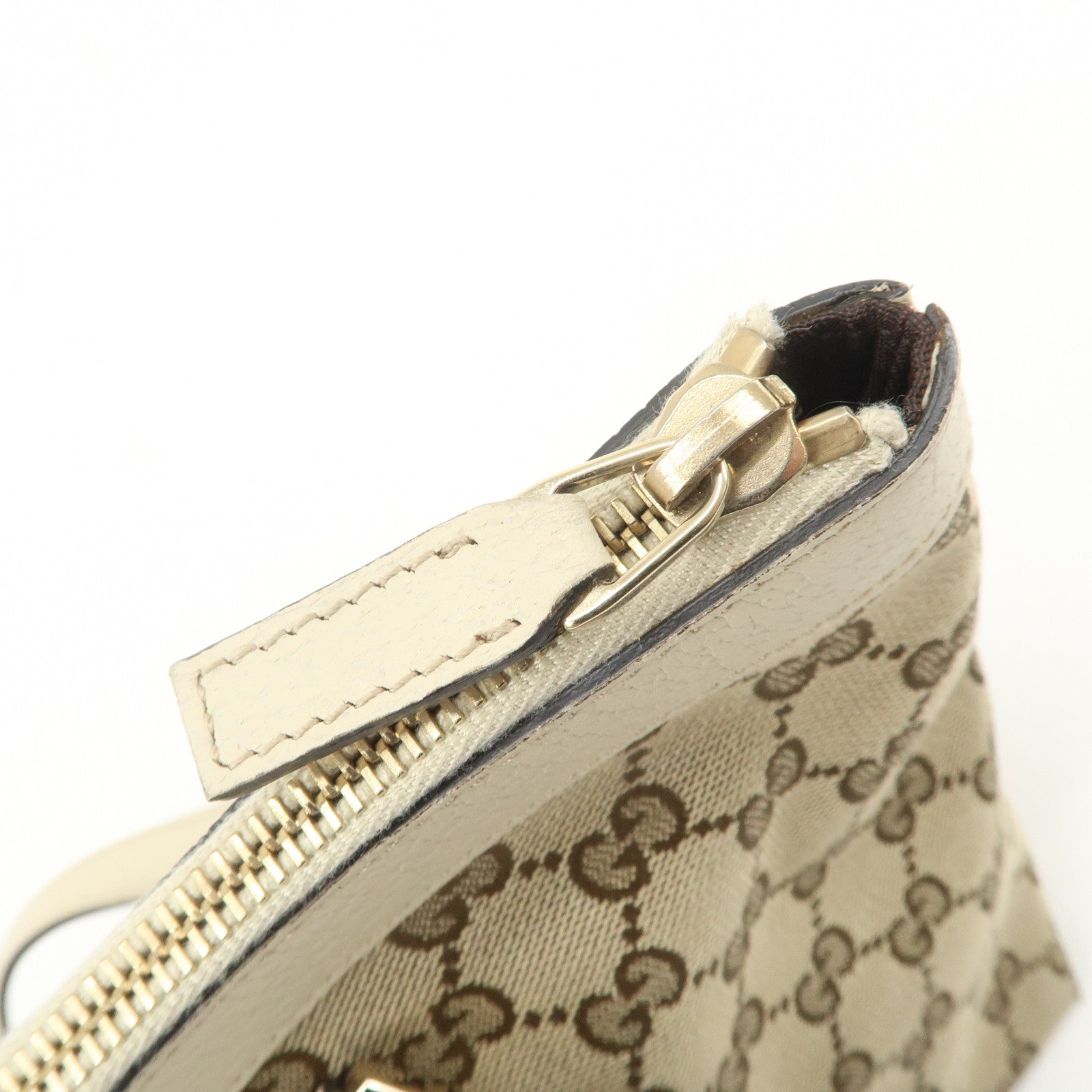 GUCCI Abbey GG Canvas Leather Tote Bag Shoulder Bag Brown 141470