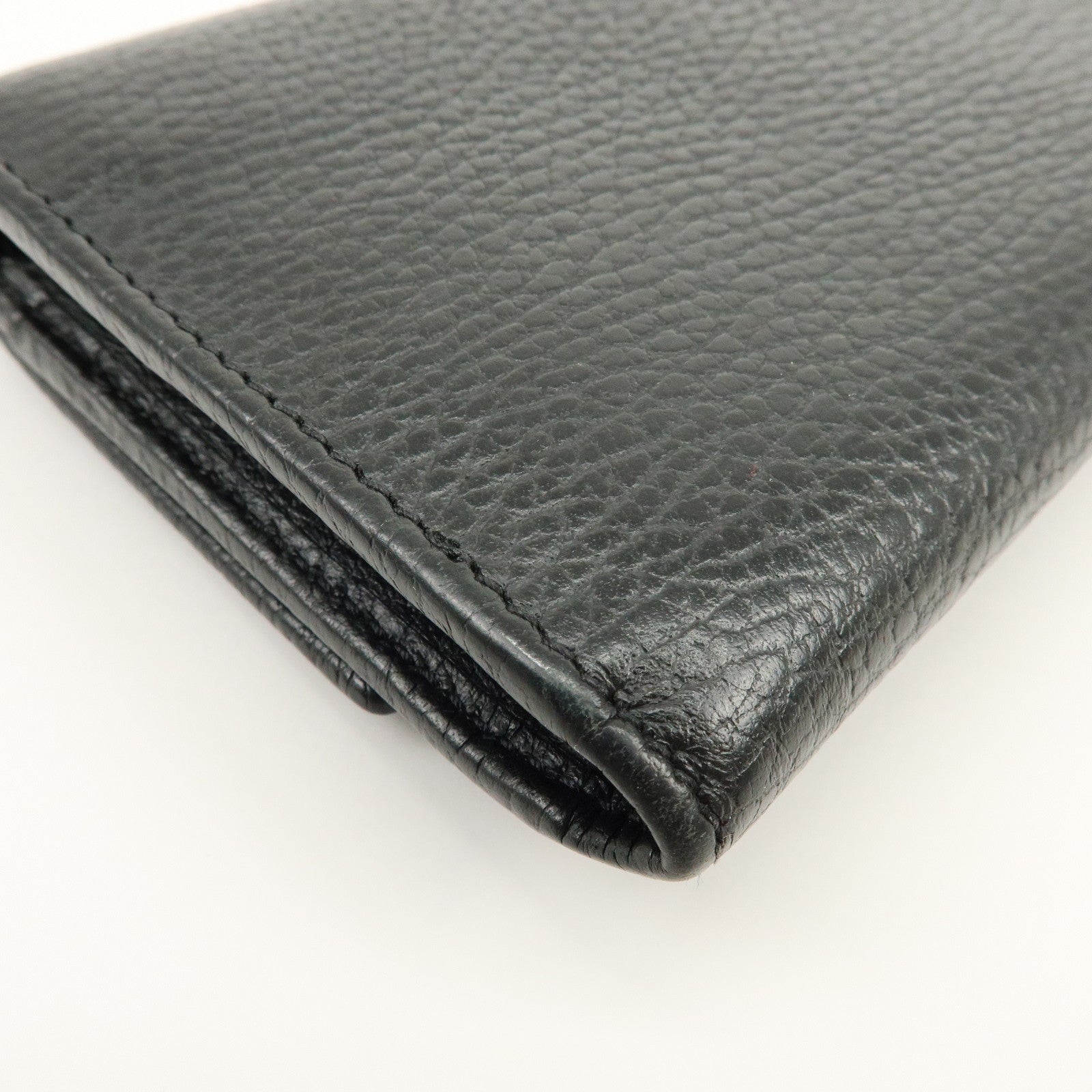 GUCCI GG Marmont Leather Long Wallet Black 456116