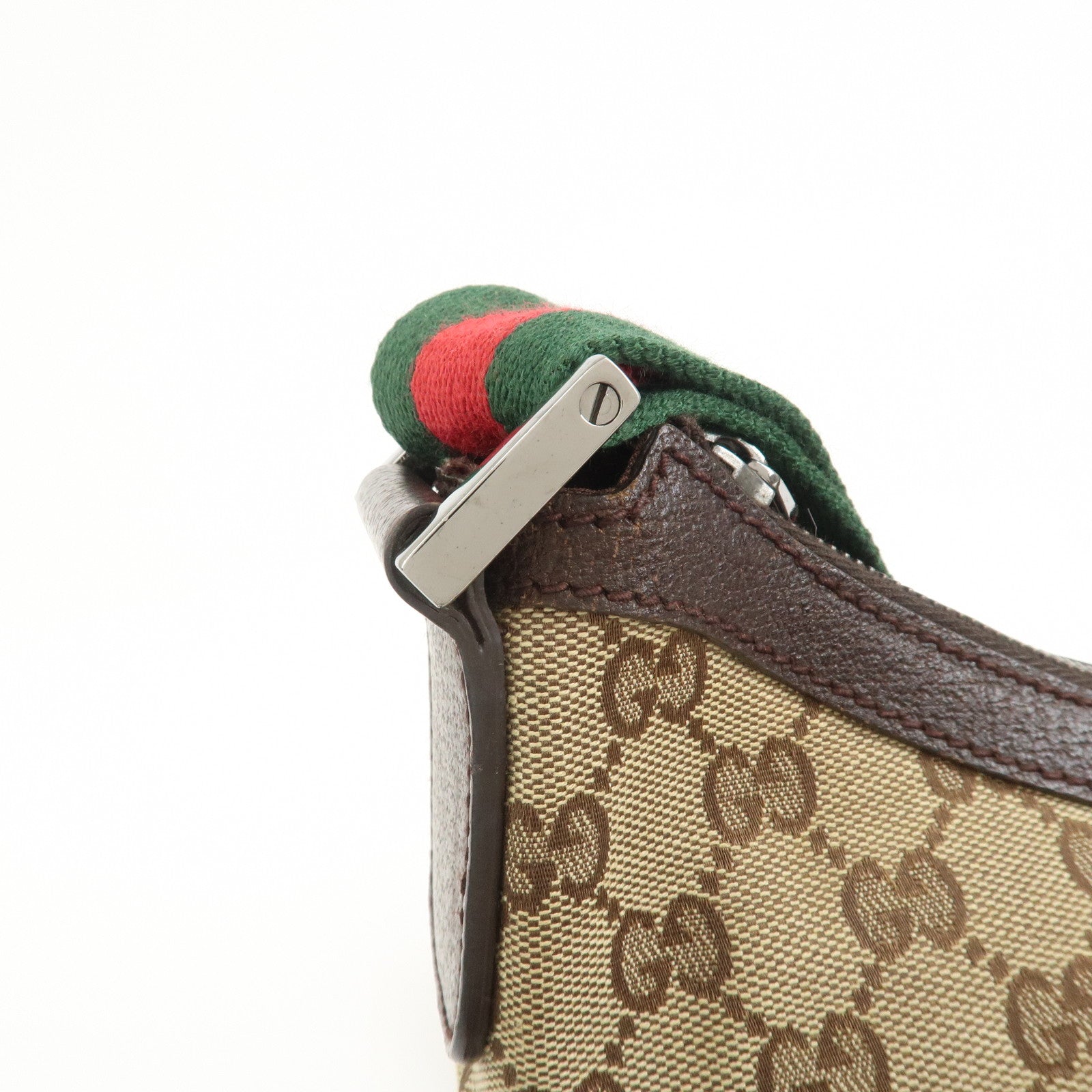 GUCCI Sherry GG Canvas Leather Shoulder Bag Beige Brown 181092