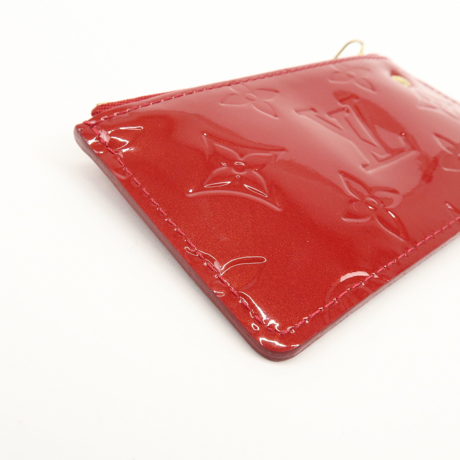 Louis Vuitton Monogram Vernis Pochette Cles Coin Case Red M91977