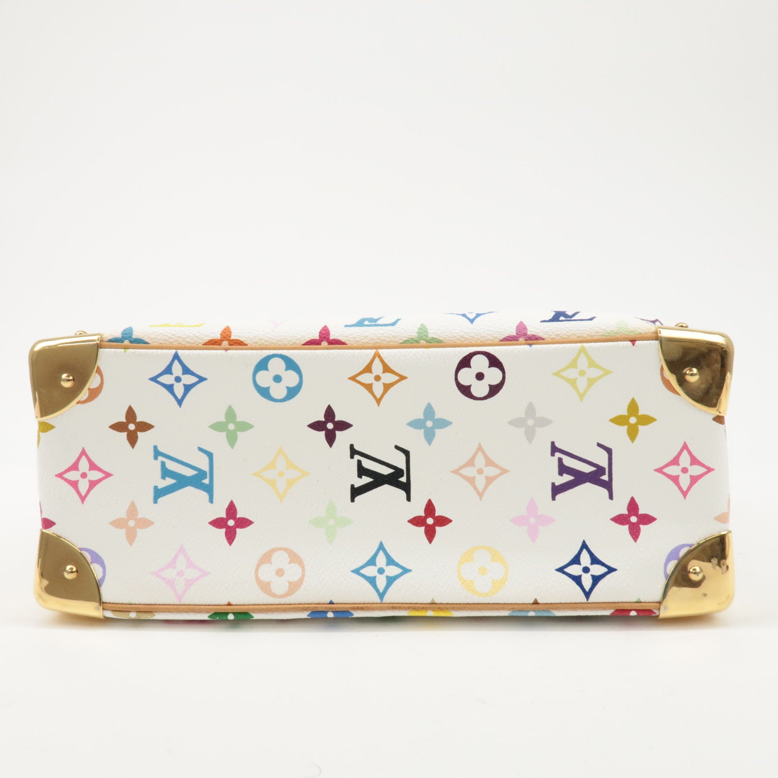 Louis Vuitton Monogram Multicolor Trouville Hand Bag Blanc M92663 Used