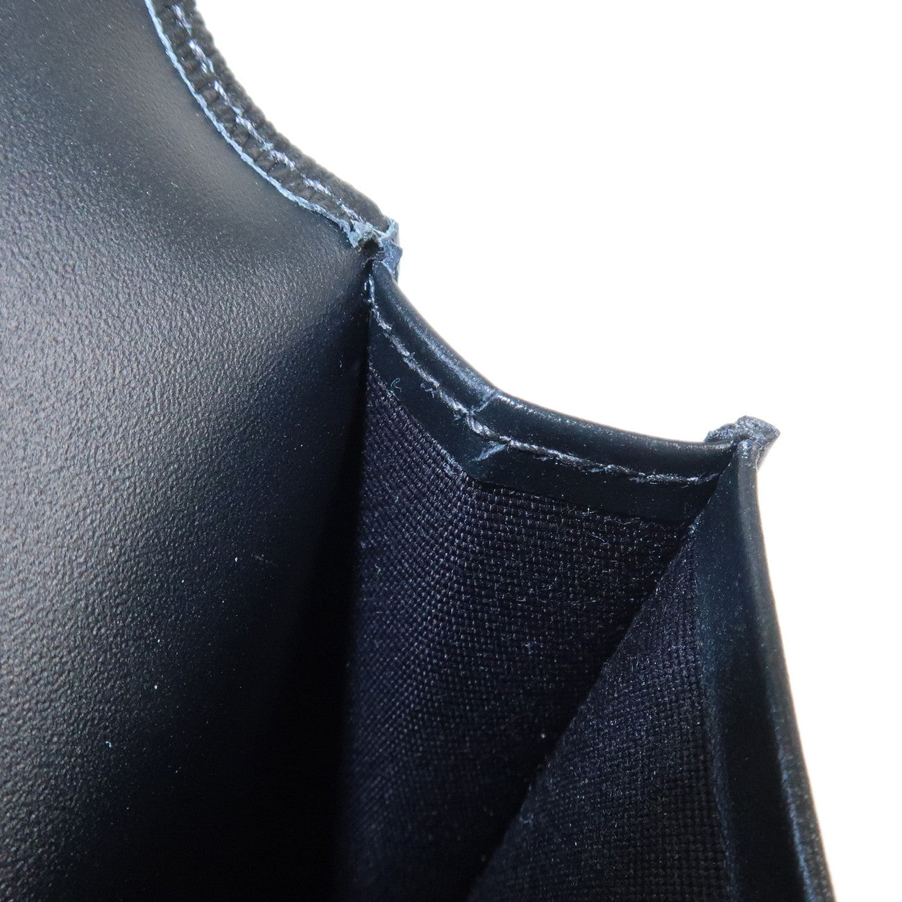 BVLGARI Leather Card Case Card Holder Black