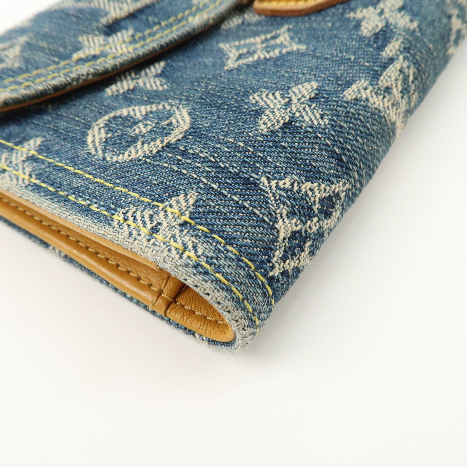 Louis Vuitton Monogram Denim Portefeuille Amelia Wallet Blue M95511 Used