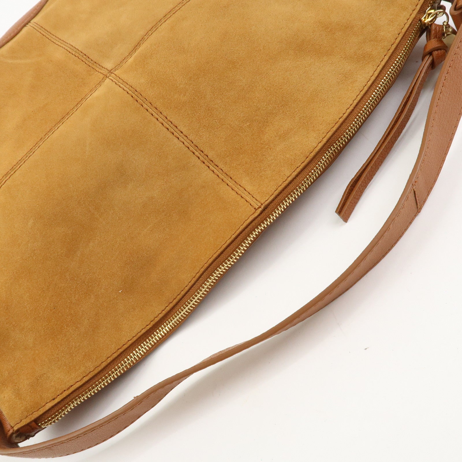 Chloe See By Chloe Hana Suede Leather Shoulder Crossbody Bag Brown