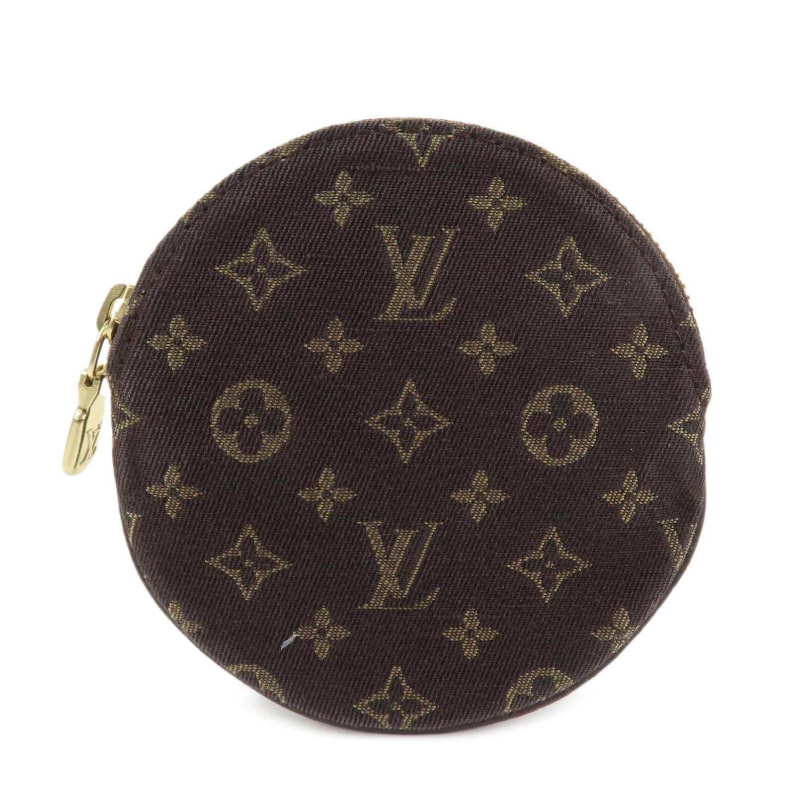 Louis Vuitton Mini Lin Porte Monnaie Round Coin Case M92453