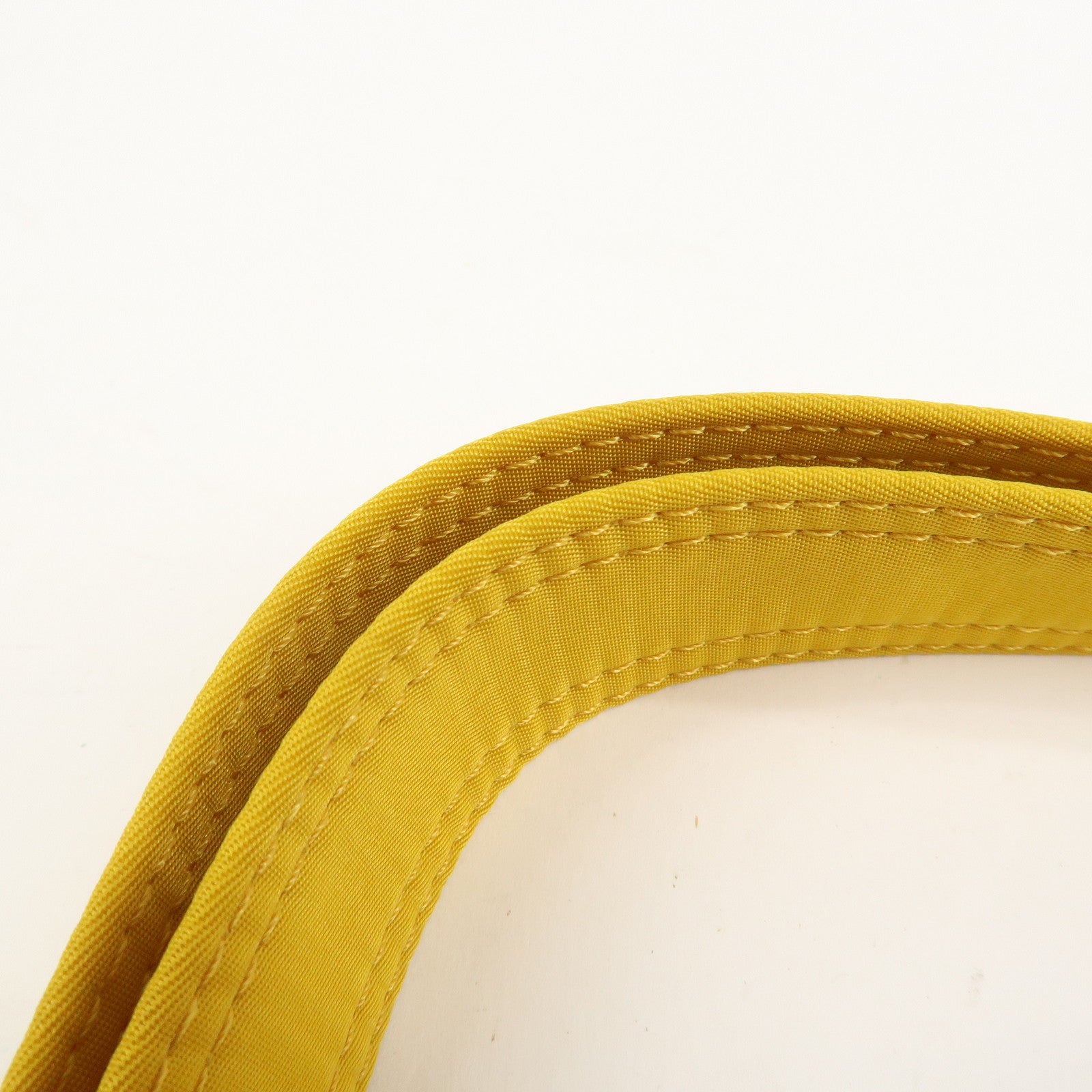 FENDI Baguette Nylon Leather 2Way Bag Hand Bag Shoulder Bag Yellow 7VA536