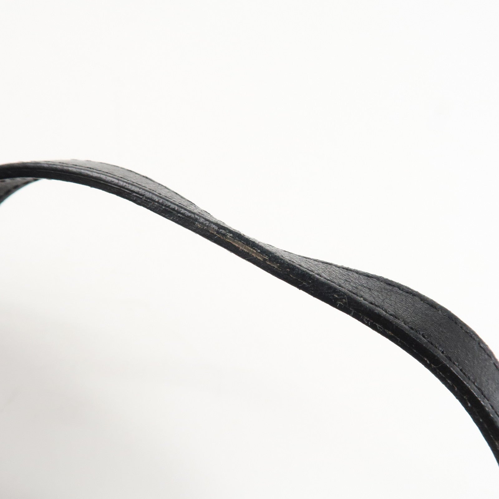 Christian Dior Trotter Leather Canvas Tote Bag Shoulder Bag Black Used