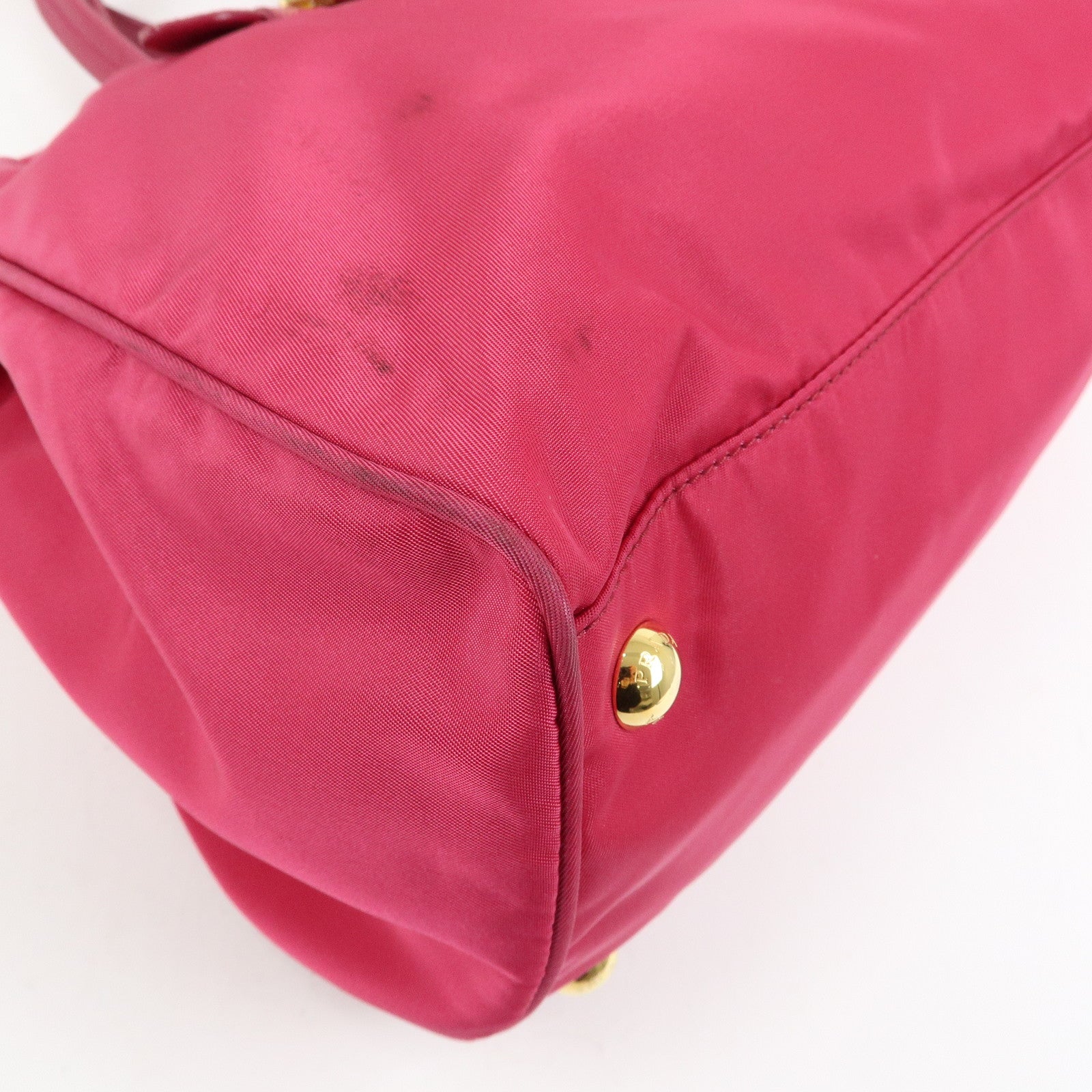 PRADA Tessuto Nylon 2Way Bag Hand Bag Shoulder Bag Pink 1BA843