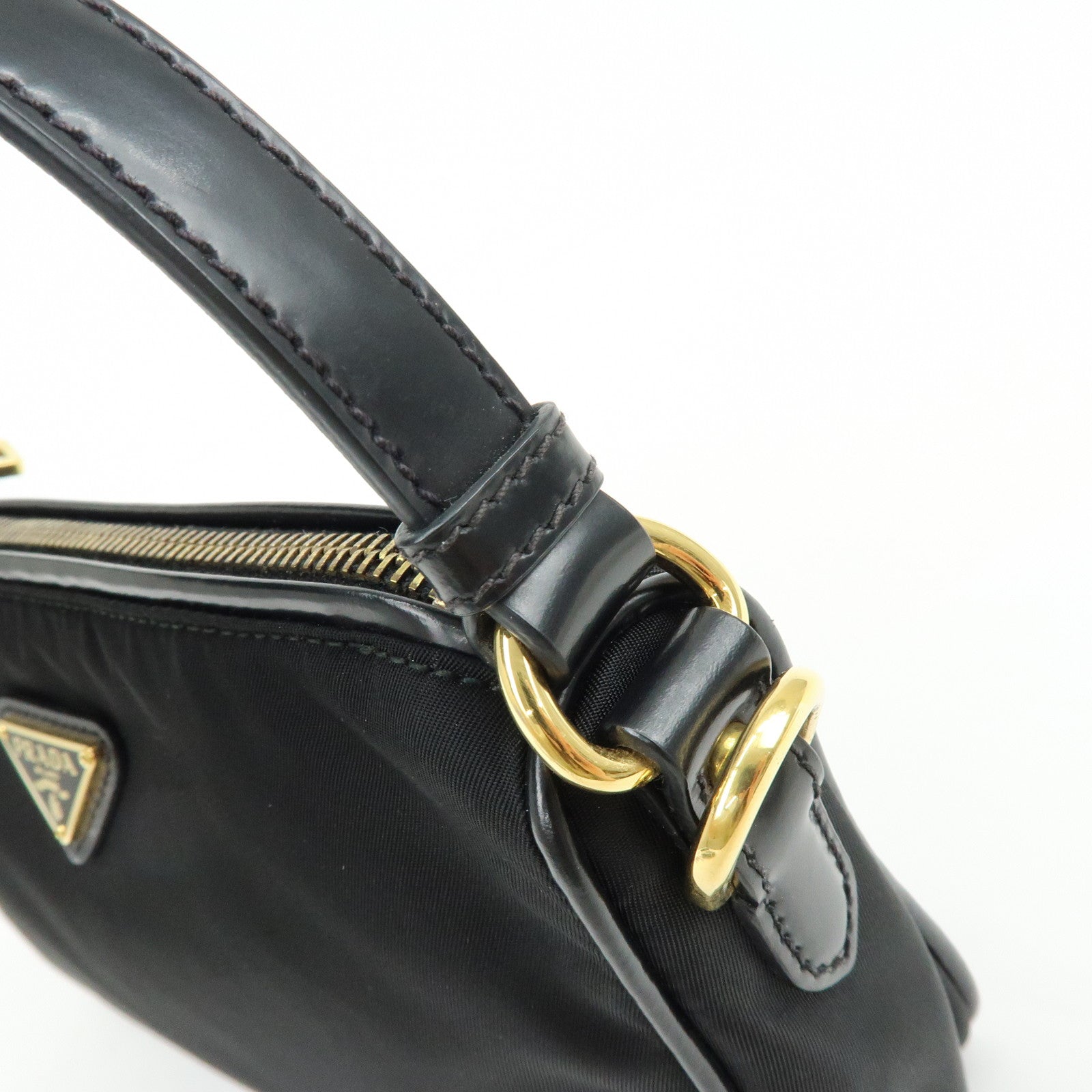 PRADA Triangle Logo Nylon 2Way Bag Hand Bag Shoulder Bag BN1833