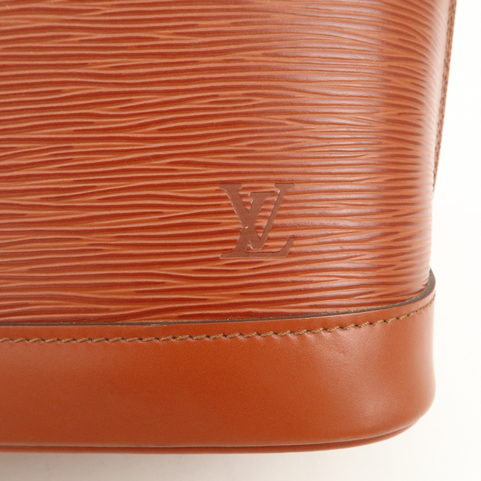 Louis Vuitton Epi Leather Alma PM Hand Bag Kenya Brown M52143