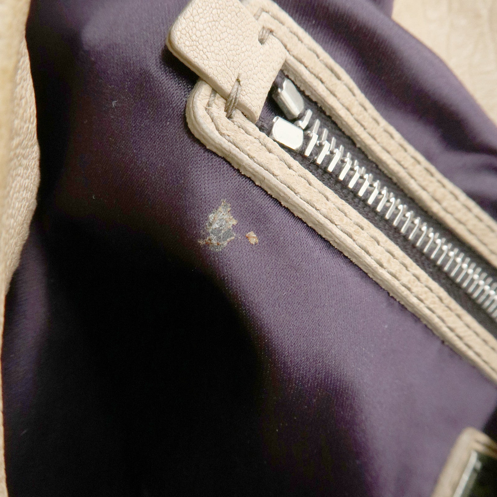 MIU MIU Leather 2Way Bag Hand Bag Shoulder Bag Brown Crystal