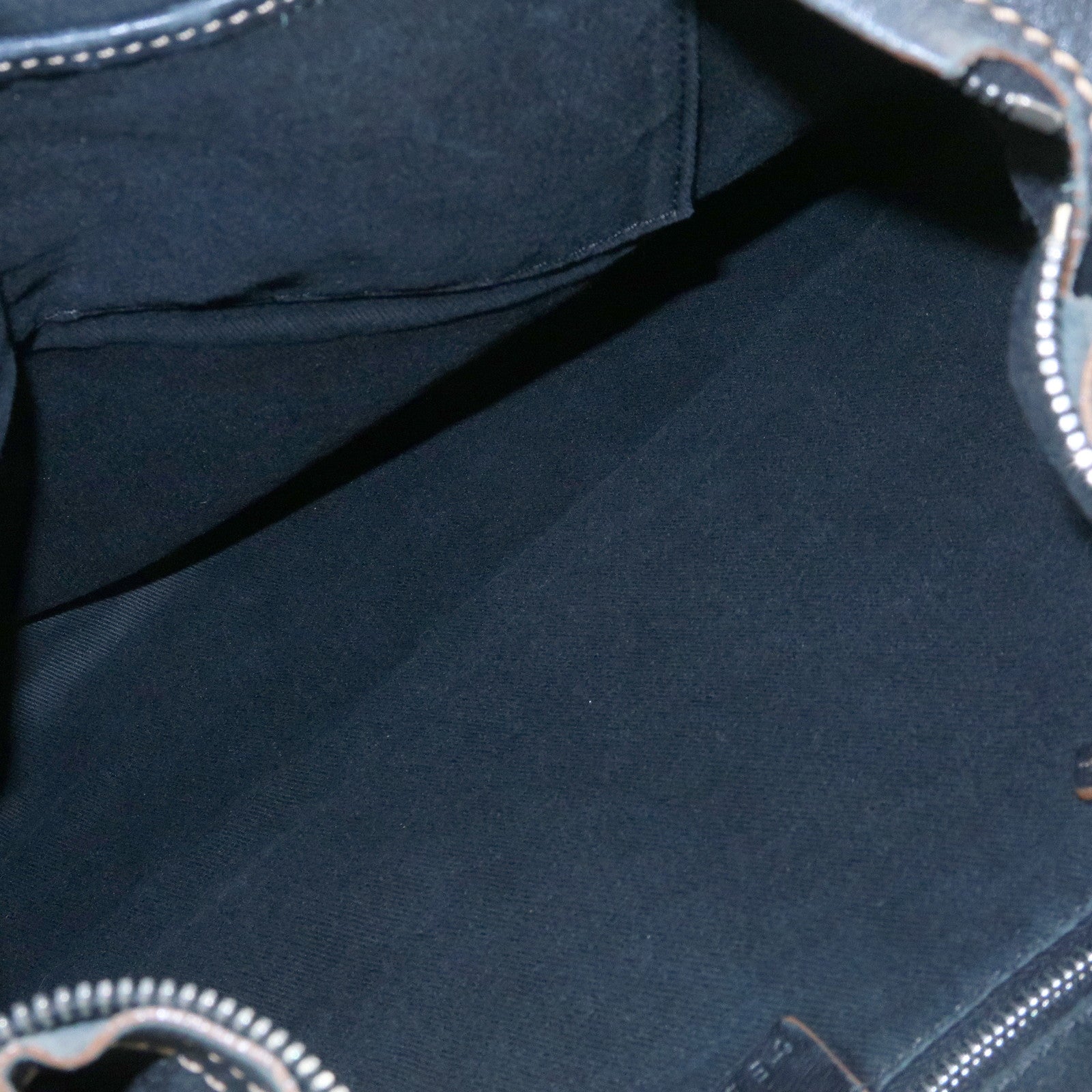 CELINE Macadam Canvas Leather Shoulder Bag Crossbody Bag Black