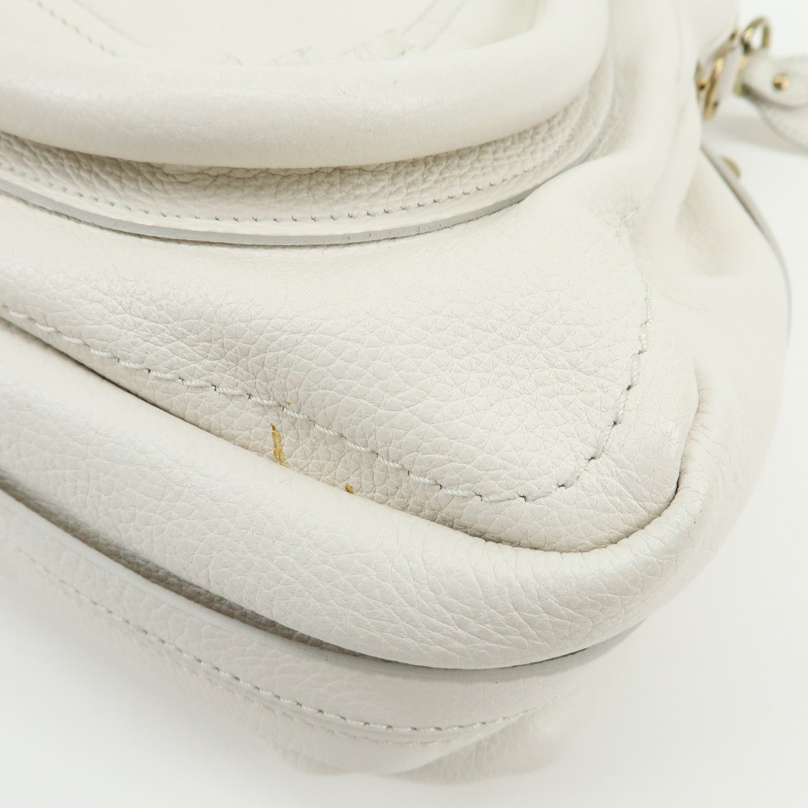 Chloe Paraty Leather 2Way Bag Hand Bag White