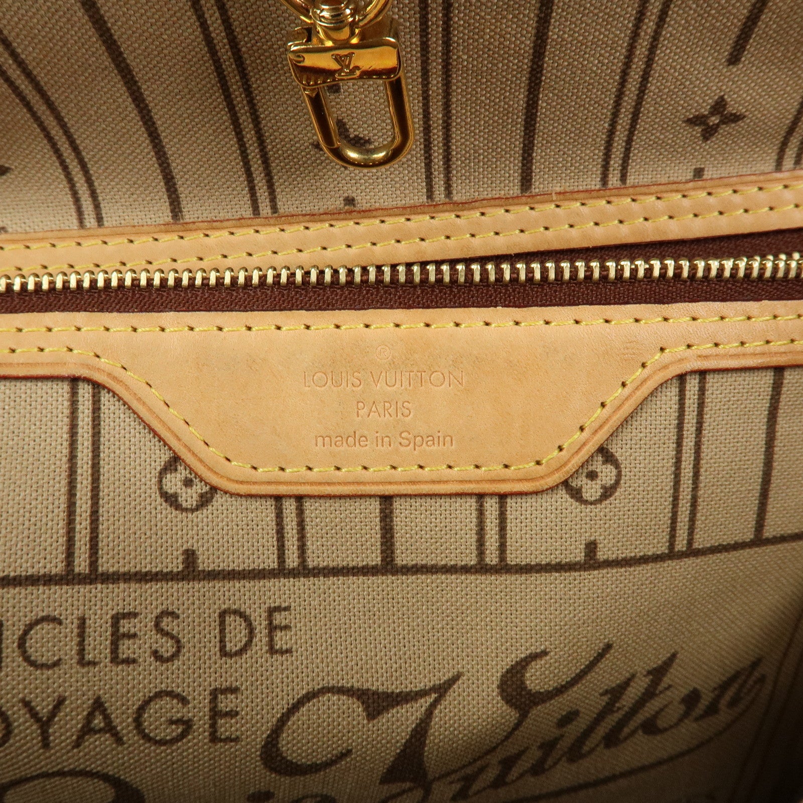 Louis Vuitton Monogram Neverfull MM Tote Shoulder Bag Brown M40156