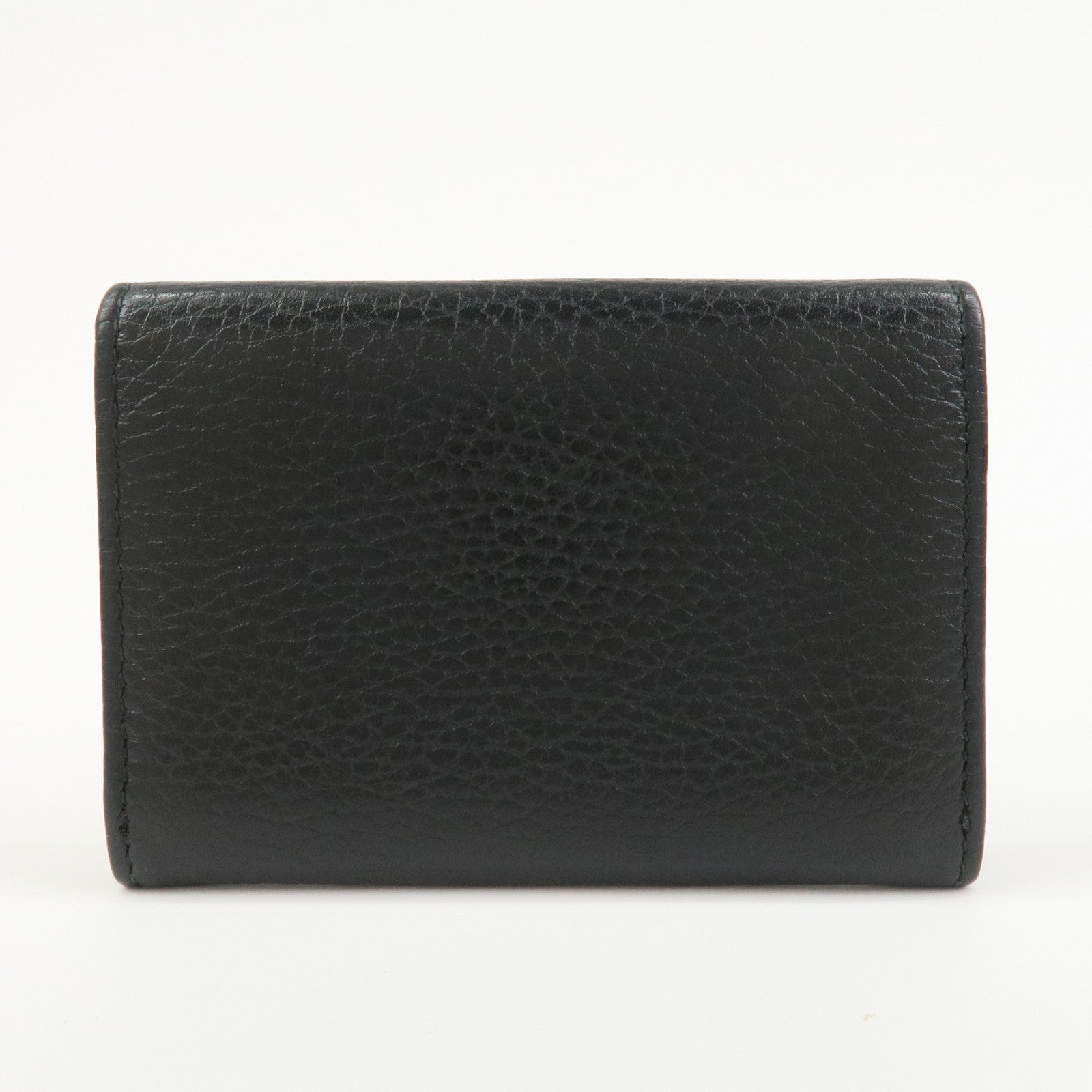 GUCCI GG Marmont Leather Card Case Card Holder Black 474748