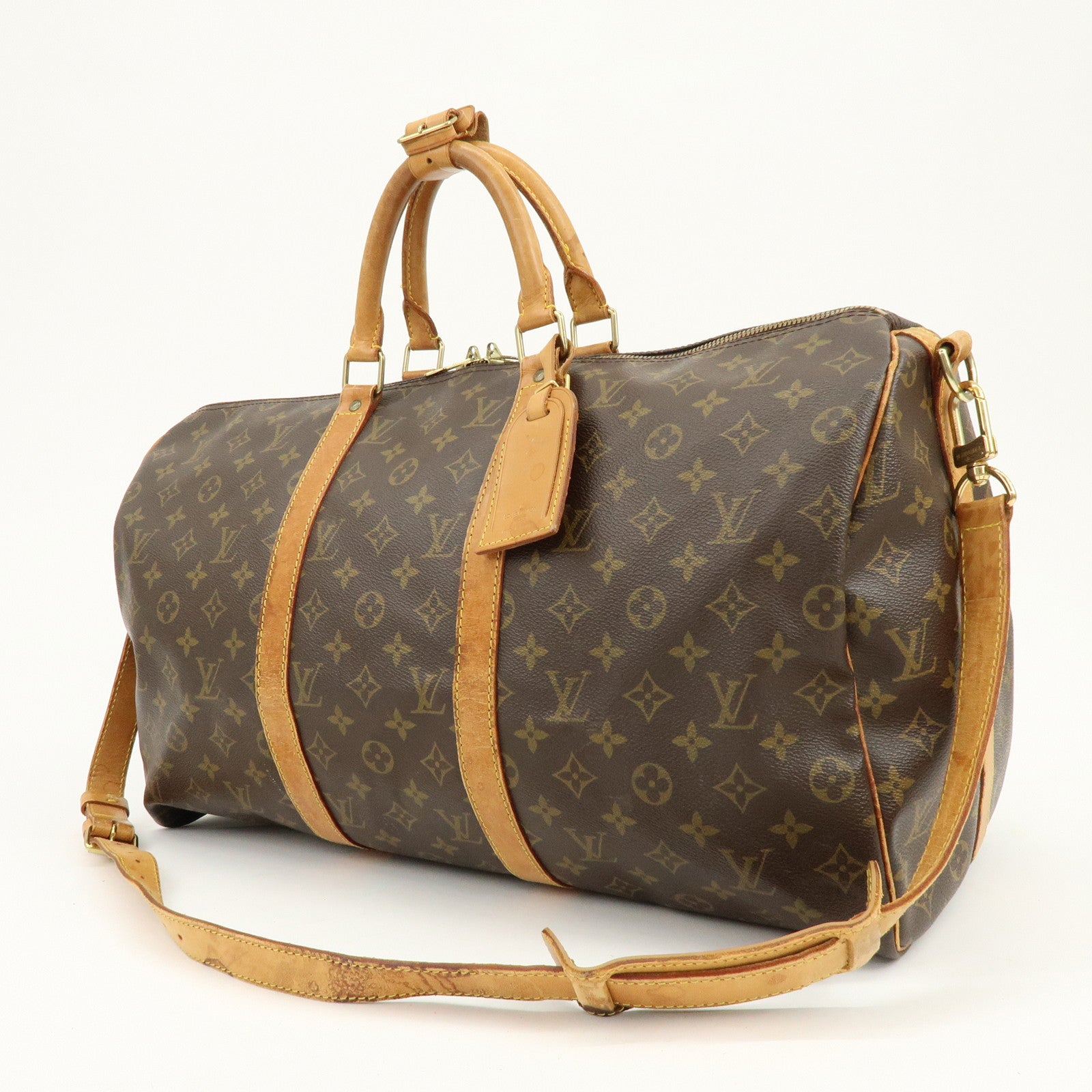 Louis Vuitton Monogram Keep All Bandouliere 50 Boston Bag M41416